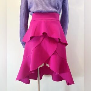 Zara Fuchsia Asymmetrical Skirt